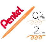 Thumbnail-Marcador pentel brush sign pen cor laranja – 10 unidades