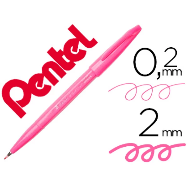 Thumbnail-Marcador pentel brush sign pen cor rosa – 10 unidades