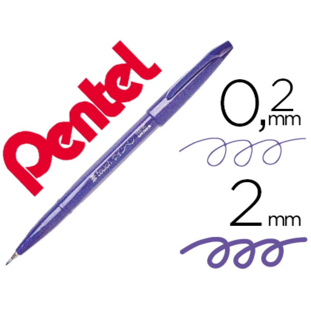 Thumbnail-Marcador pentel brush sign pen cor violeta – 10 unidades