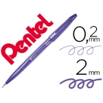 Thumbnail-Marcador pentel brush sign pen cor violeta – 10 unidades