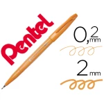 Thumbnail-Marcador pentel brush sign pen cor ocre – 10 unidades