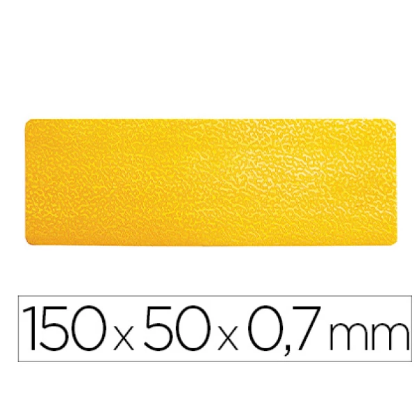 Thumbnail-Simbolo adesivo durable pvc forma de linha para delimitacao de chao amarelo 150x50x0,7 mm pack de 10 unidades