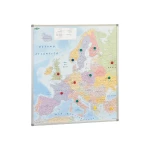 Galery – Mapa parede faibo europa politico magnetico moldura de aluminio com cantos de protecao 101×113 cm0