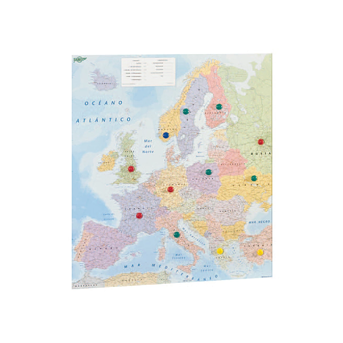 Galery – Mapa parede faibo europa plastificado enrolado 98×110 cm0