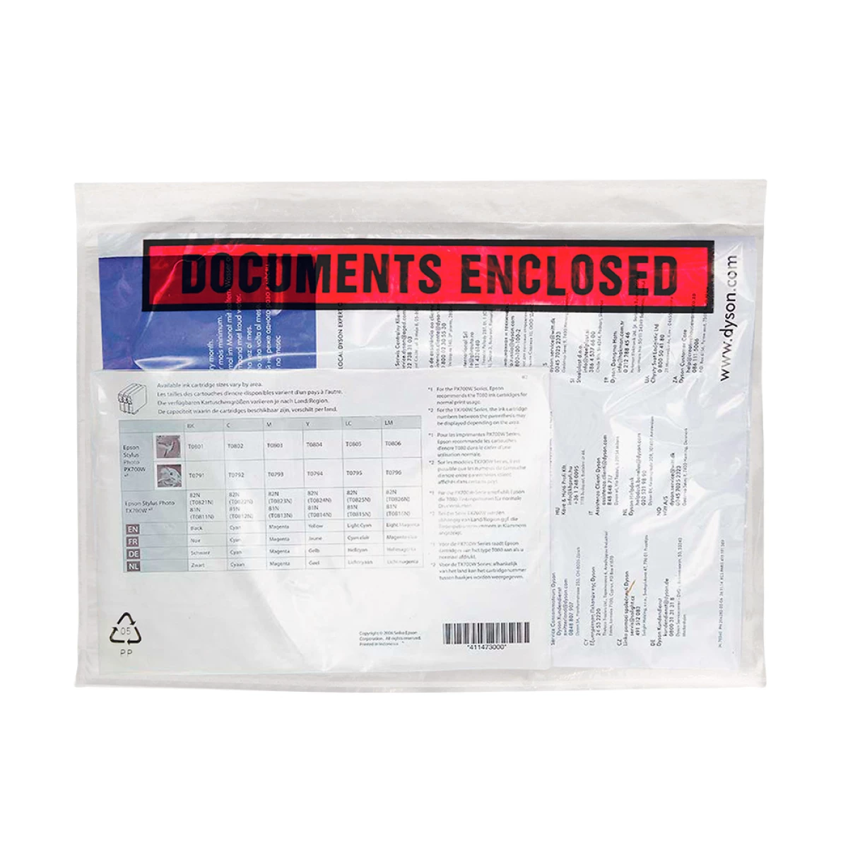 Galery – Envelope autoadesivo q-connect porta documentos multilingue 125×110 mm sem janela pack de 100 unidades0