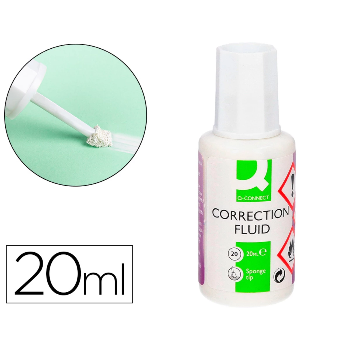 Thumbnail-Corretor q-connect frasco 20ml aplicador espuma