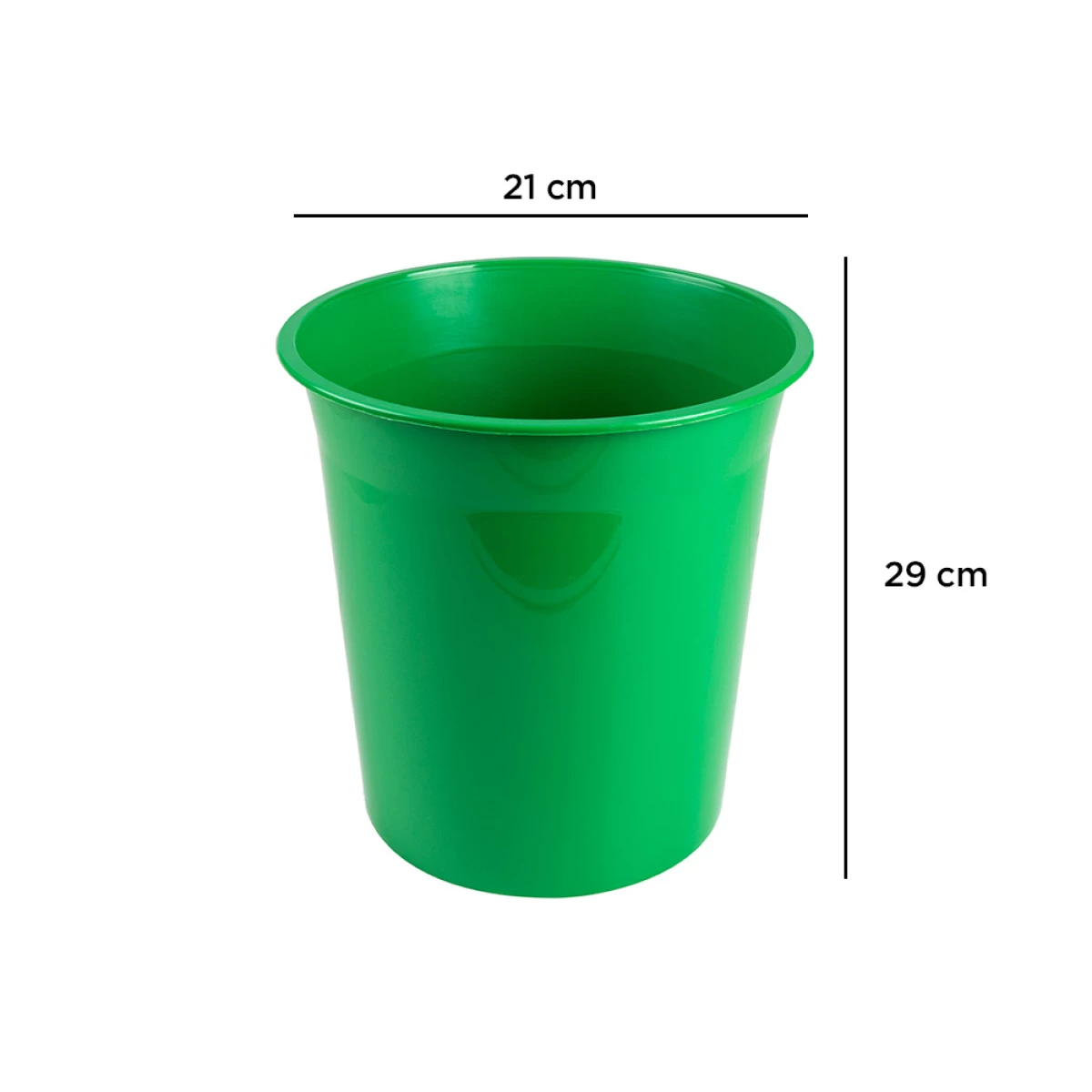 Galery – Cesto plastico q-connect verde opaco 13 litros0