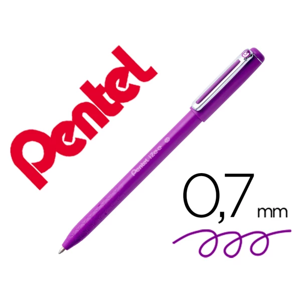 Thumbnail-Esferografica pentel izee ponta de 0,7mm com tampa cor violeta – 12 unidades