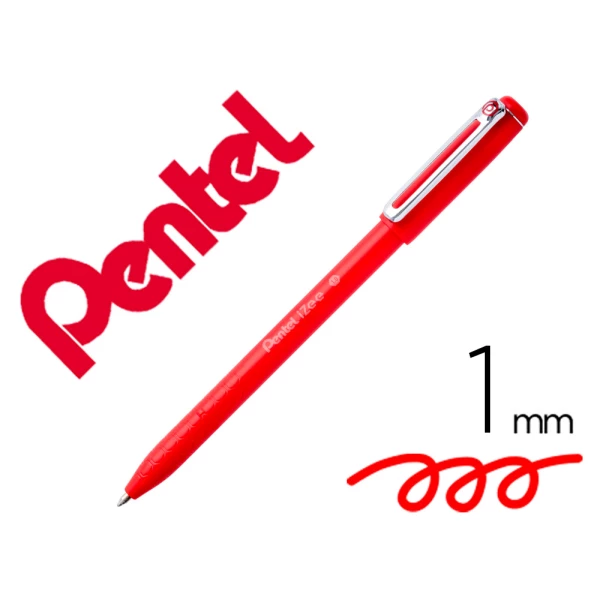 Thumbnail-Esferografica pentel izee ponta de 1,0mm com tampa cor vermelho – 12 unidades