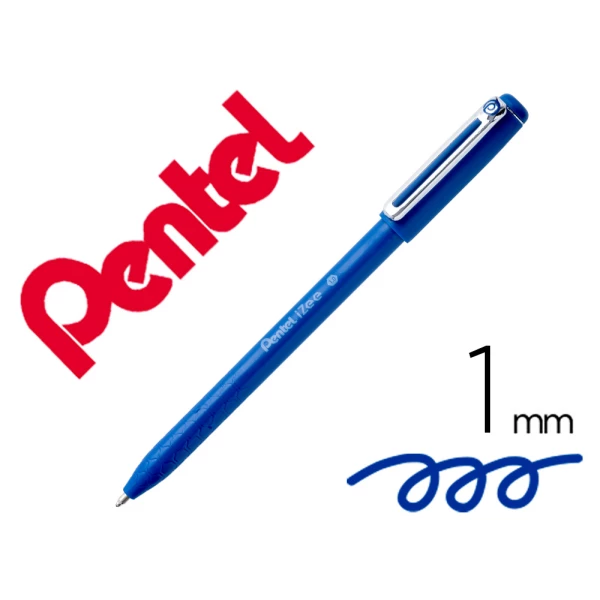 Thumbnail-Esferografica pentel izee ponta de 1,0mm com tampa cor azul – 12 unidades