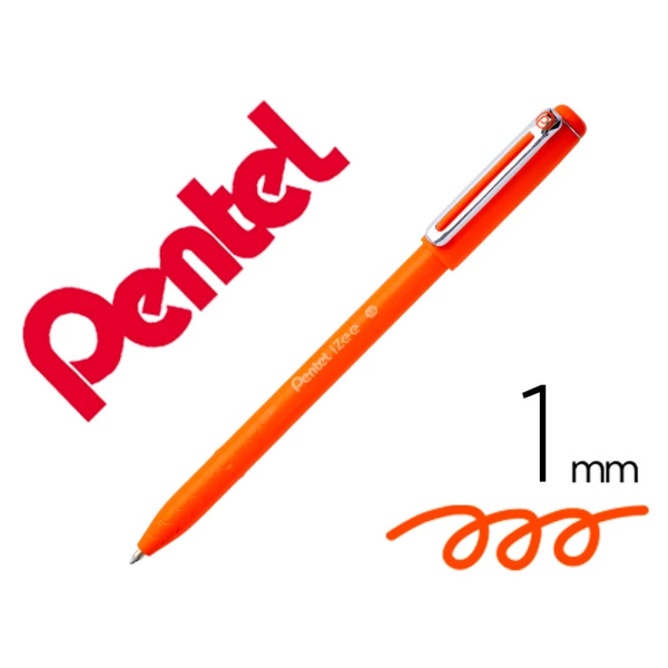 Thumbnail-Esferografica pentel izee ponta de 1,0mm com tampa laranja – 12 unidades