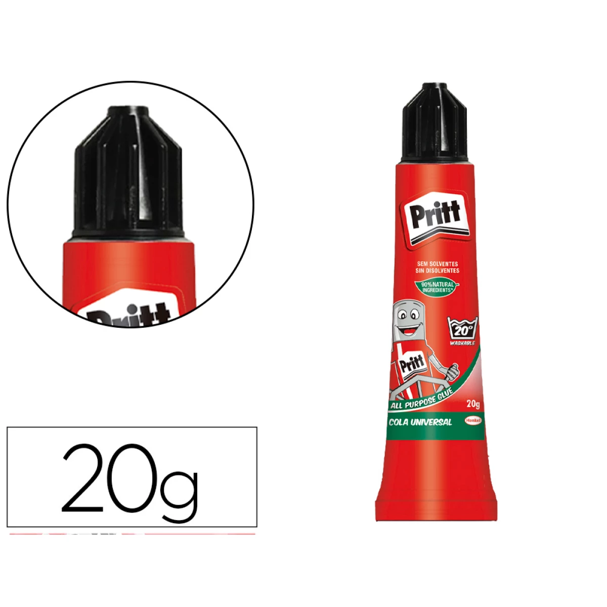 Thumbnail-Cola pritt universal sem solventes 20 gr transparente – 20 unidades