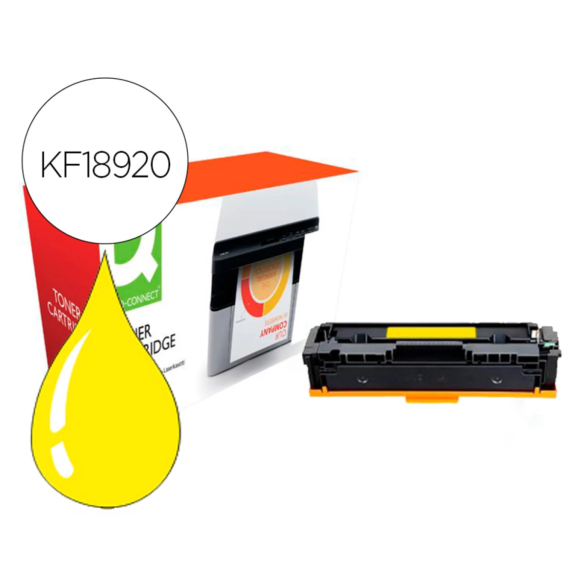 Thumbnail-Toner compativel q-connect canon lbp611y i-sensys lbp610 amarelo alto rendimento 2200 paginas