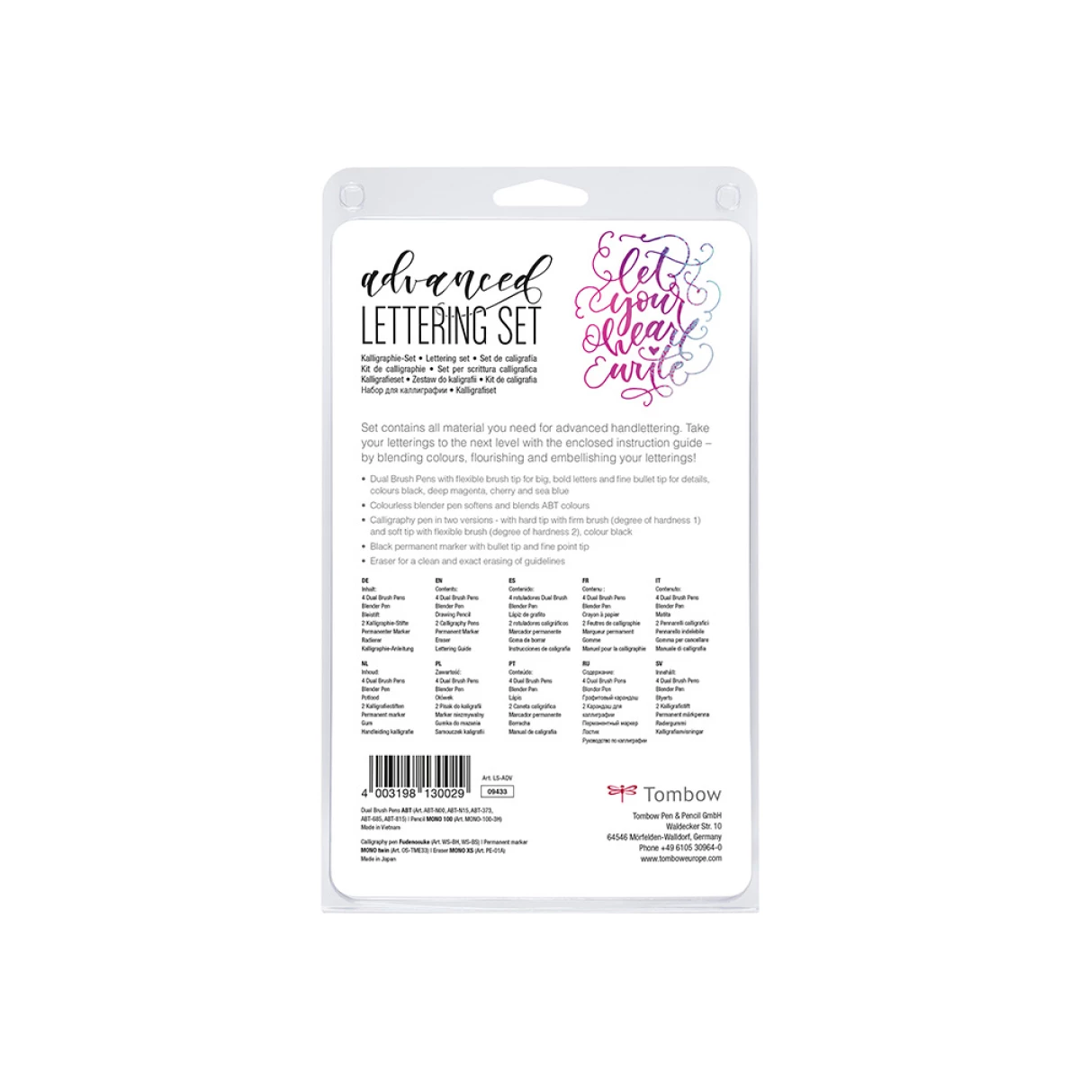 Galery – Conjunto lettering tombow advanced 10 pecas0
