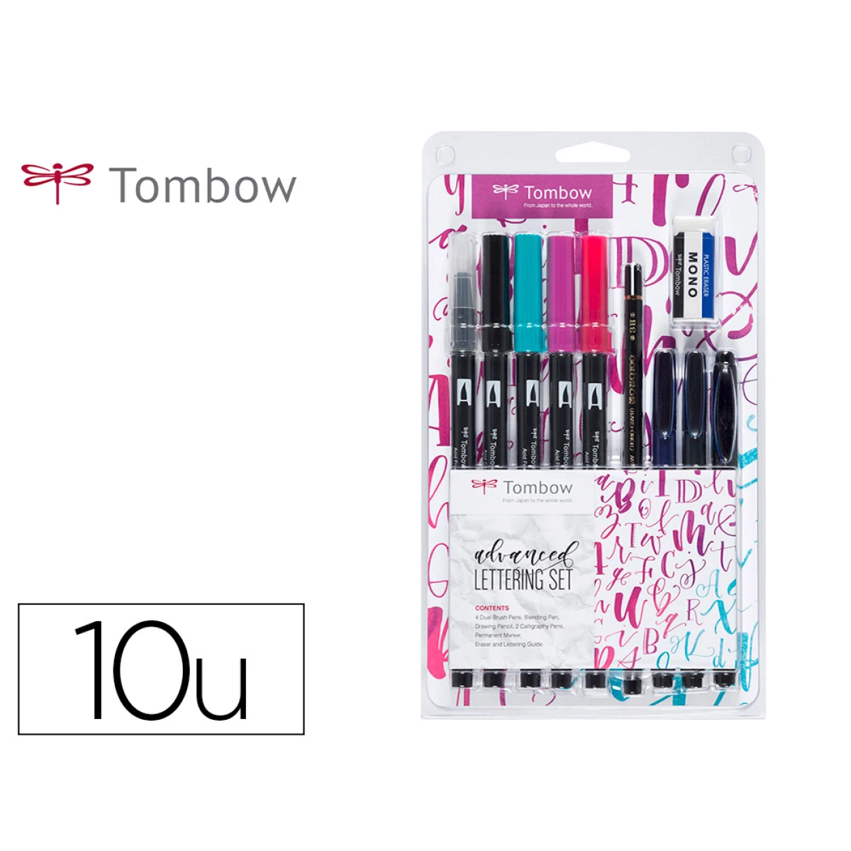 Thumbnail-Conjunto lettering tombow advanced 10 pecas