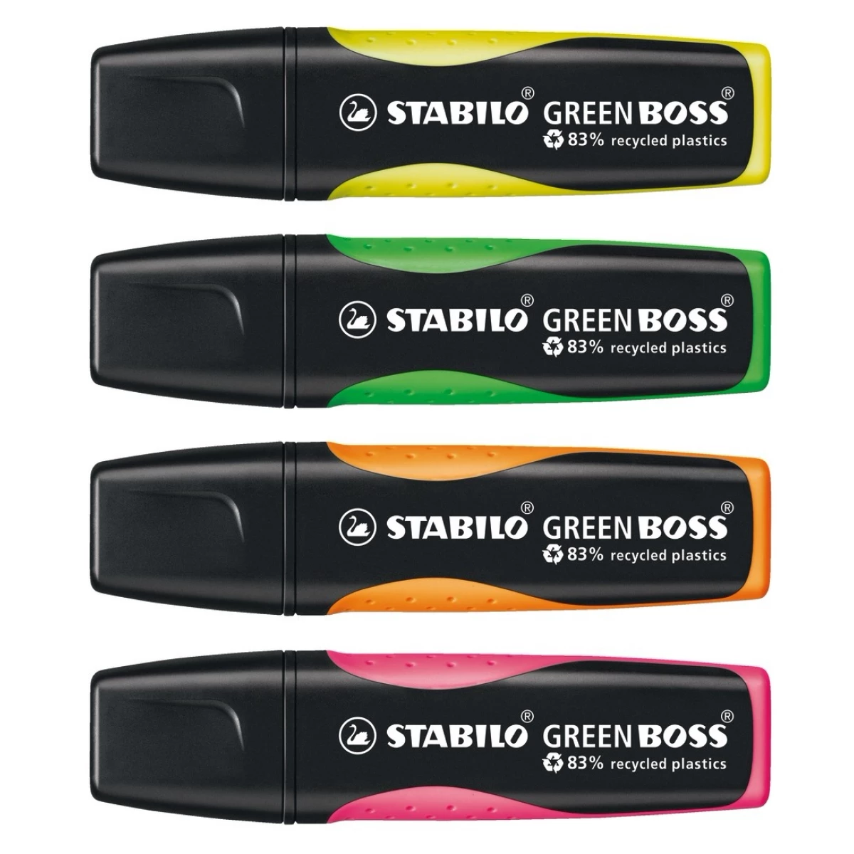 Galery – STABILO GREEN BOSS marcador 4 unidade(s) Ponta de cinzel Verde, Laranja, Rosa, Amarelo0