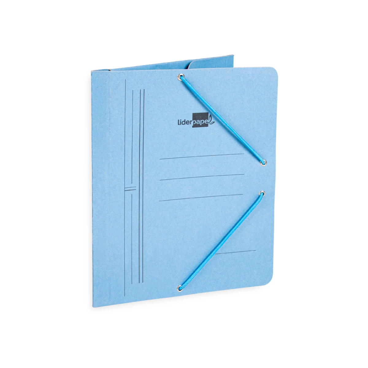 Galery – Pasta de elasticos liderpapel quarto com abas azul0