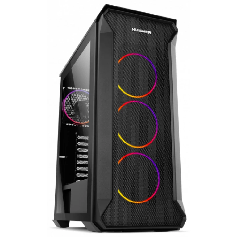 Thumbnail-Caixa NOX Hummer Quantum RGB Full Tempered Glass Black ATX