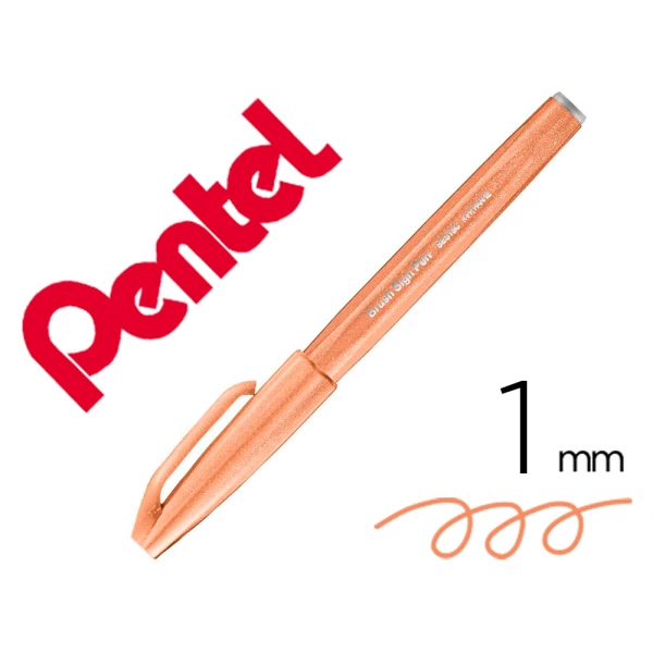 Thumbnail-Marcador pentel brush sign pen cor castanho palido – 10 unidades