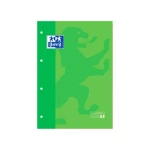 Galery – Recarga cor 1 oxford din a4+ 80 folhas 90 gr quadricula 5 mm 4 furos cor verde maca0