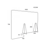 Galery – Visor de protecao archivo 2000 de secretaria metacrilato transparente 1000×750 mm0