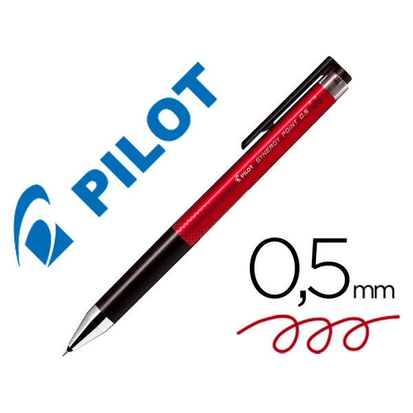 Thumbnail-Esferografica pilot synergy point retractil tinta gel 0,5 mm vermelho