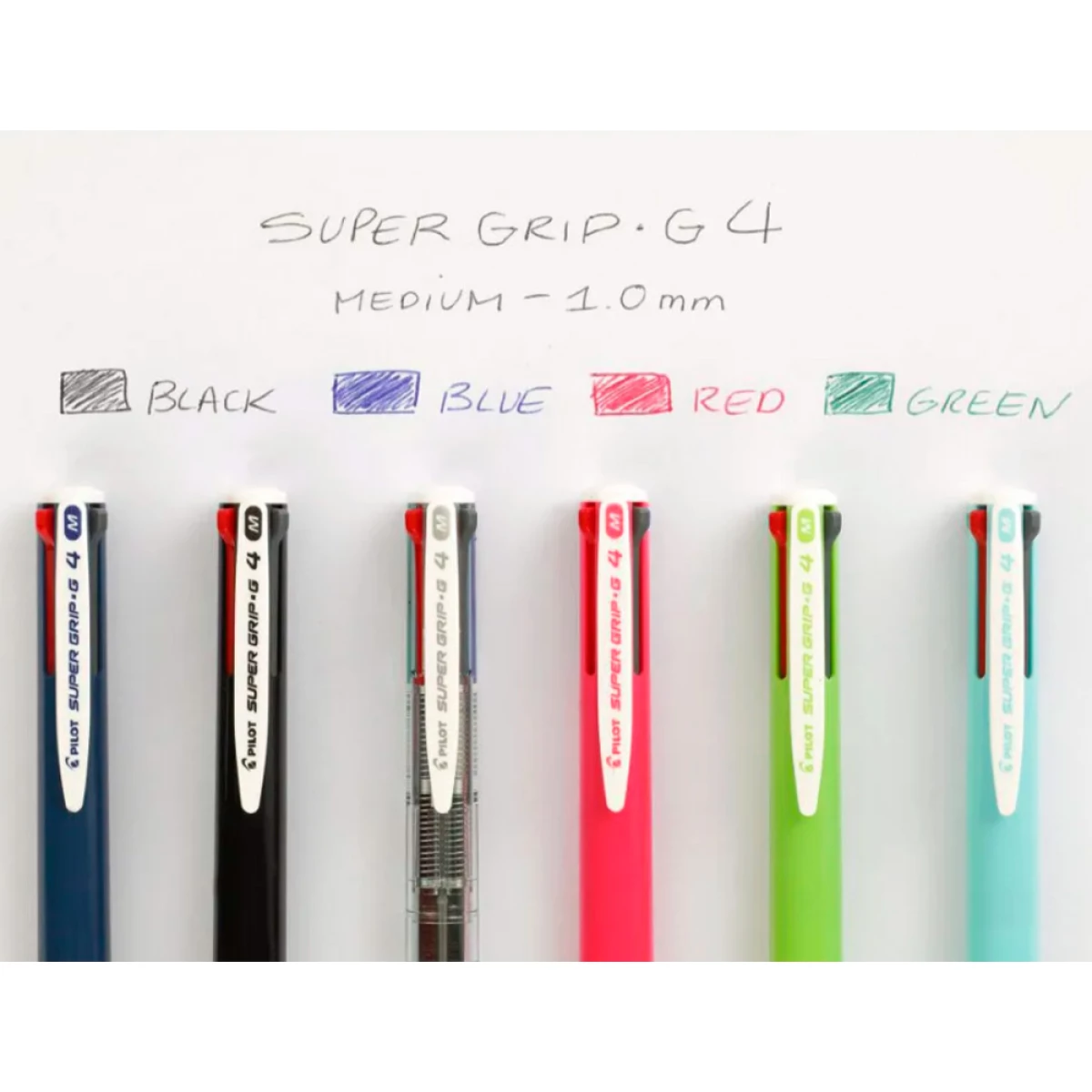 Galery – Esferografica pilot supergrip g 4 cores retratil tinta base de oleo corpo cor preto0