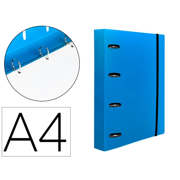 Thumbnail-Pasta liderpapel com recarga polipropileno din a4 4 aneis 40mm quadricula 5mm azul translucido