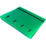 Galery – Pasta liderpapel com recarga polipropileno din a4 4 aneis 40mm quadricula 5mm verde translucido0