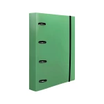 Galery – Pasta liderpapel com recarga polipropileno din a4 4 aneis 40mm quadricula 5mm verde opaco0