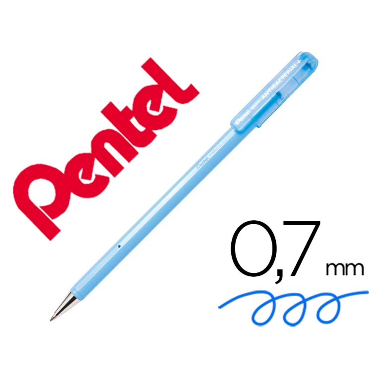 Thumbnail-Esferografica pentel bk77 antibacterial azul – 12 unidades