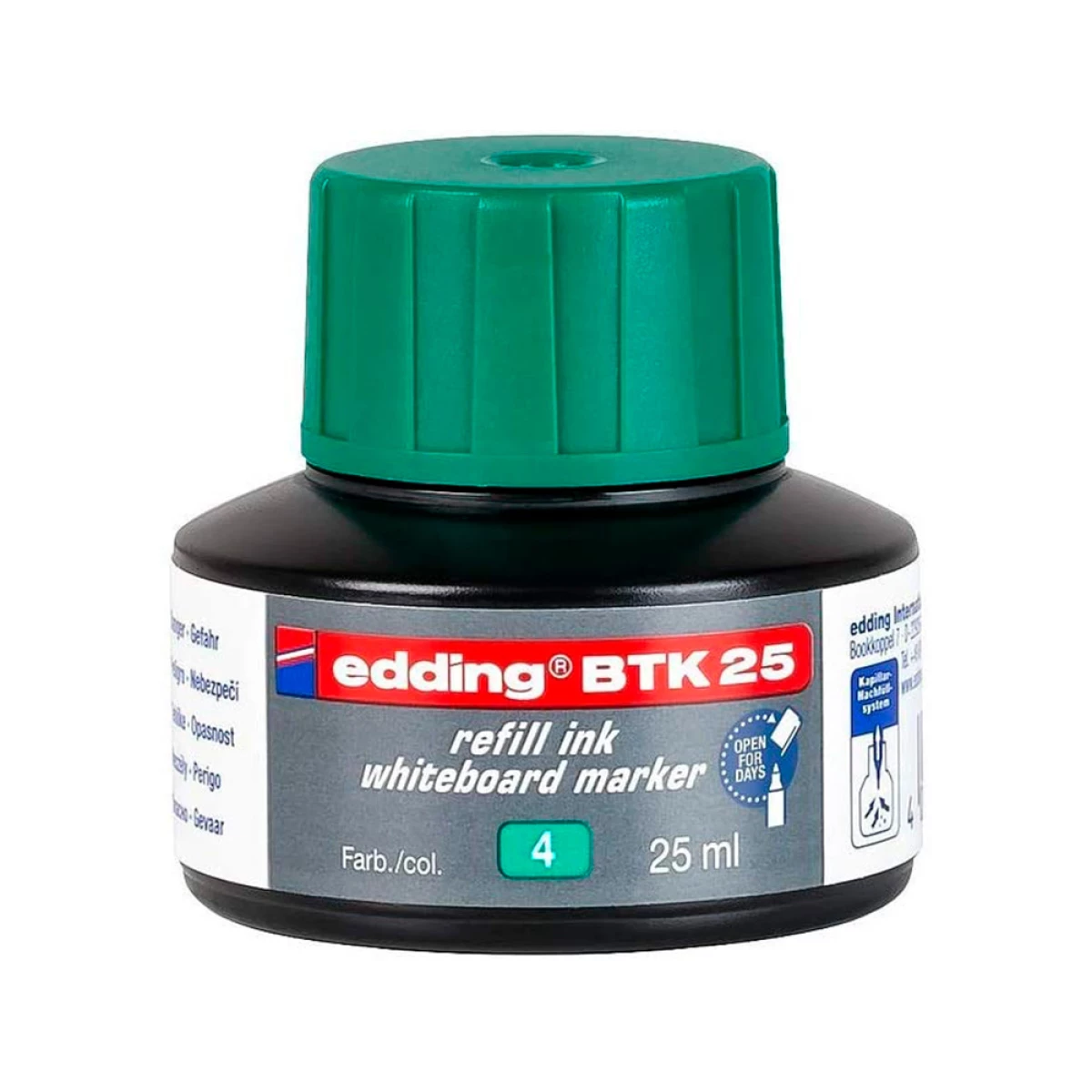 Galery – Tinta marcador edding quadro branco btk-25 cor verde frasco de 25 ml0