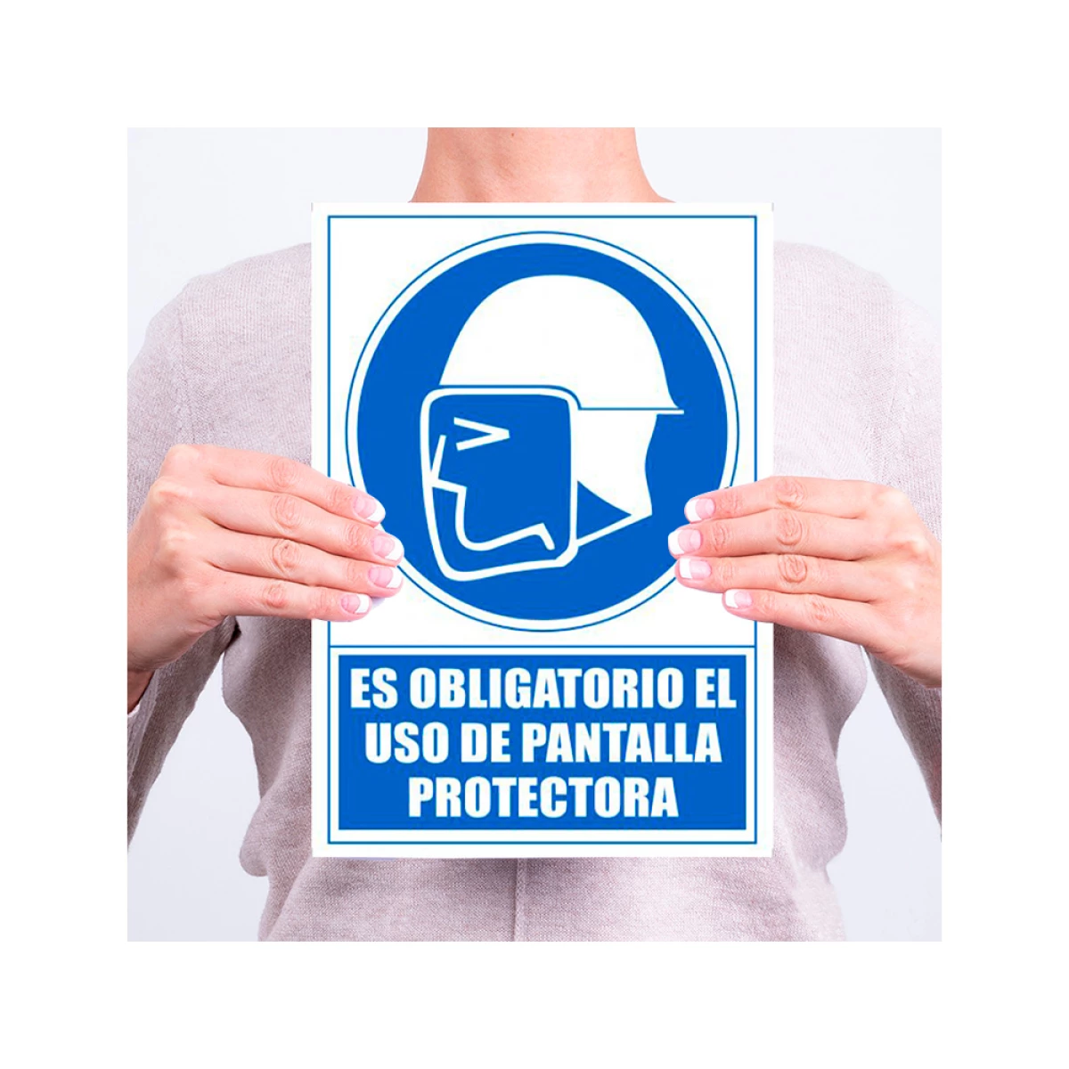 Galery – Pictograma archivo 2000 obrigatorio uso de janela protetora pvc cor azul 210×297 mm0