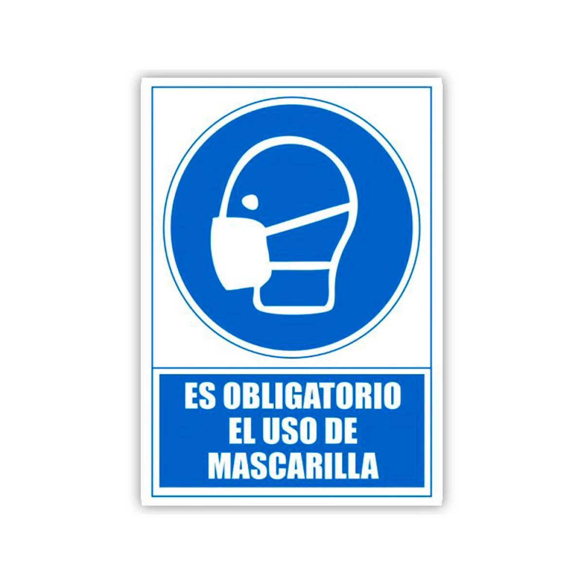 Galery – Pictograma archivo 2000 obrigatorio o uso de mascara pvc cor azul 210×297 mm0