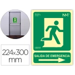 Thumbnail-Pictograma archivo 2000 saida de emergencia direita pvc verde luminiscente 224×300 mm