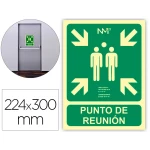 Thumbnail-Pictograma archivo 2000 ponto de reuniao pvc verde luminiscente 224×300 mm pack de 2 unidades