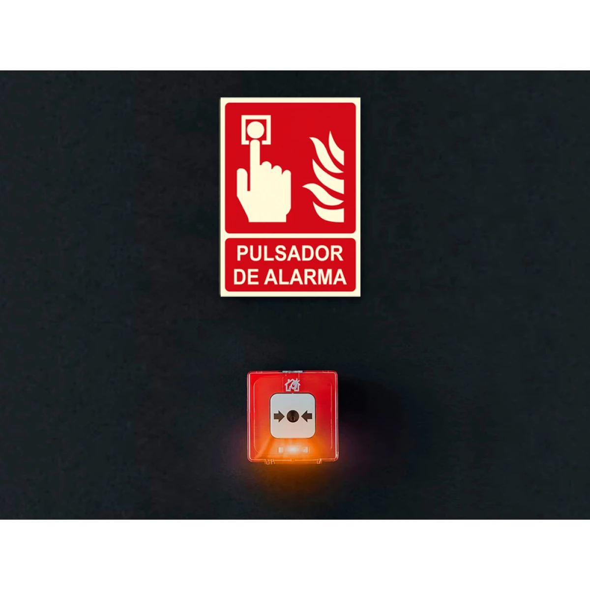 Galery – Pictograma archivo 2000 botao de alarme pvc vermelho luminiscente 210×300 mm0