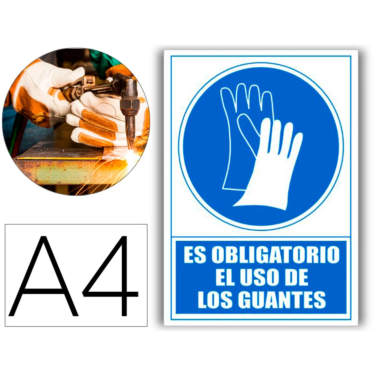 Thumbnail-Pictograma archivo 2000 obrigatorio uso de luvas pvc azul luminiscente 210×297 mm