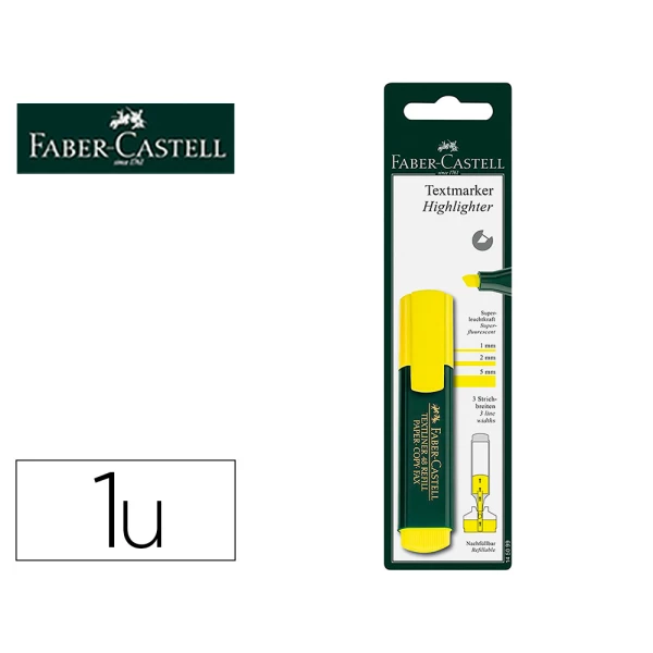 Thumbnail-Marcador faber castell fluorescente textliner 48-07 amarelo blister de 1 unidade