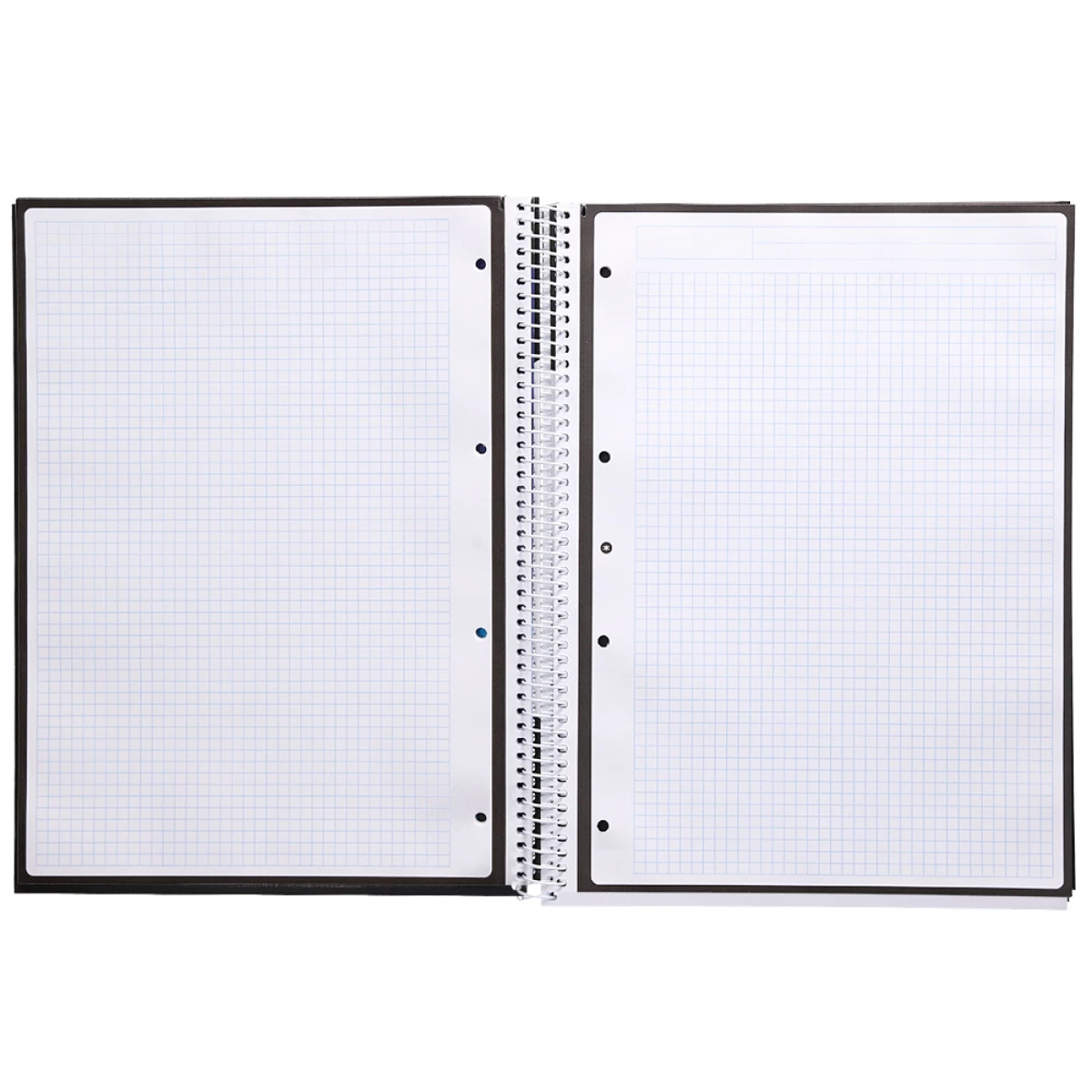 Galery – Caderno espiral liderpapel din a4 antartik capa forrada 80f 90 gr quadricula 5mm 1 banda 4 furos cor preto0