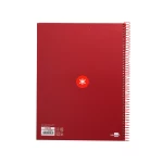 Galery – Caderno espiral liderpapel din a4 antartik capa forrada 80f 90 gr quadricula 5mm 1 banda 4 furos cor framboesa0