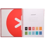 Galery – Caderno espiral liderpapel din a4 antartik capa forrada 80f 90 gr quadricula 5mm 1 banda 4 furos cor framboesa0