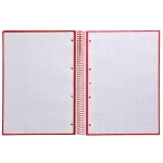 Galery – Caderno espiral liderpapel din a4 antartik capa forrada 80f 90 gr quadricula 5mm 1 banda 4 furos cor framboesa0