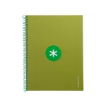 Galery – Caderno espiral liderpapel din a4 antartik capa forrada 80f 90 gr quadricula 5mm 1 banda 4 furos cor verde0