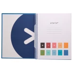 Galery – Caderno espiral liderpapel din a4 antartik capa forrada 80f 90 gr quadricula 5mm 1 banda 4 furos cor azul escuro0