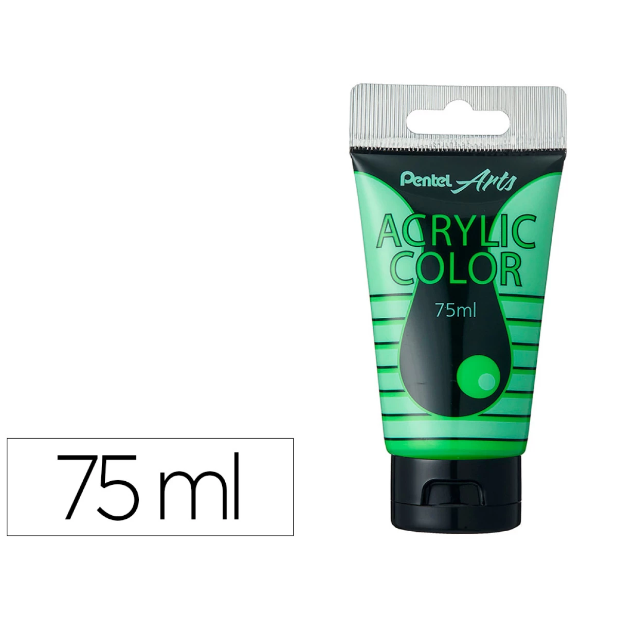 Thumbnail-Tinta acrilica pentel em tubo de 75 ml cor especial verde fluorescente