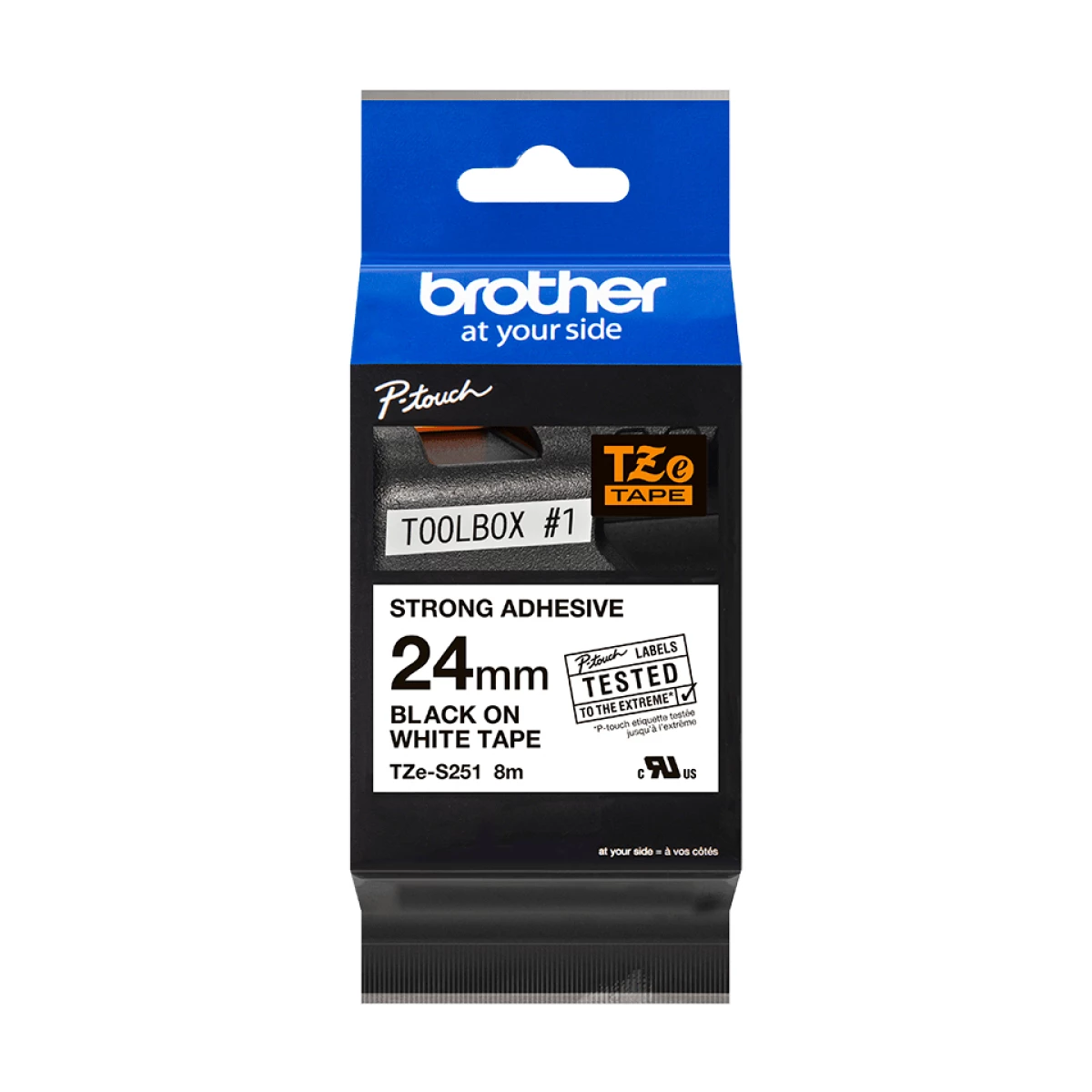 Galery – Brother TZE-S251 etiquetadora Preto sobre branco TZ0