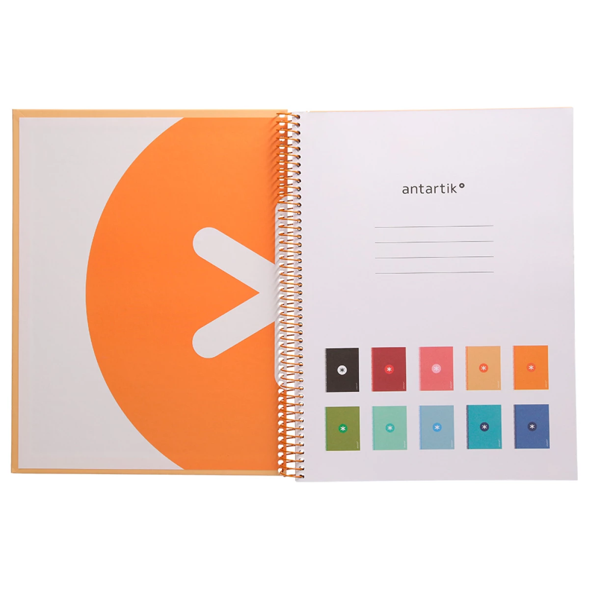 Galery – Caderno espiral liderpapel din a4 antartik capa forrada 80f 90 gr pautado 1 banda 4 furos cor amarelo claro0