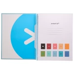 Galery – Caderno espiral liderpapel din a4 antartik capa forrada 80f 90 gr pautado 1 banda 4 furos cor celeste0