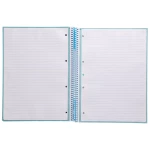 Galery – Caderno espiral liderpapel din a4 antartik capa forrada 80f 90 gr pautado 1 banda 4 furos cor celeste0